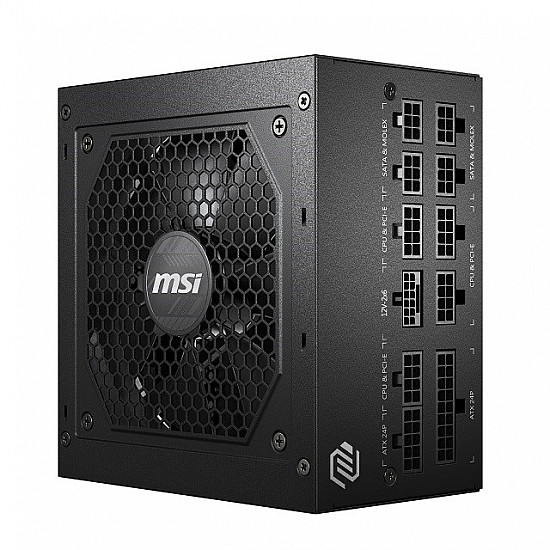 MSI MAG A750GL PCIE5 II maitinimo blokas su 750W, 80 PLUS GOLD, PFC Active 2025
