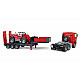 Auto MAN TGA with low-bed semitrailer and telehandler Manitou MLT 633 Bruder
