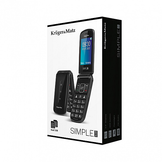 MaxCKruger & Matz Phone for seniors KM0929 7,11 cm (2,8) 108,5 g Black