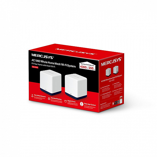 AC1900 Whole Home Mesh Wi-Fi System Halo H50G (2-Pack) 802.11ac 600+1300 Mbit/s Ethernet LAN (RJ-45) ports 3 Mesh Support Yes MU-MiMO Yes No mobile broadband