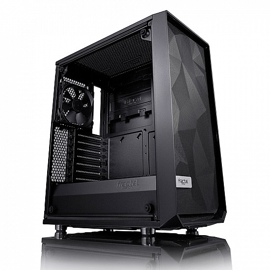 Fractal Design Meshify C FD-CA-MESH-C-BKO-TG Side window Left side panel - Tempered Glass Black ATX Power supply included No ATX