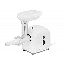 Mesko MS 4805 Meat mincer, Power 600W, Bowl, Middle size sieve, Mince sieve, Poppy sieve, Plunger, Sausage filler Mesko Mesko MS 4805 White Middle size sieve, mince sieve, poppy sieve, plunger, sausage filler, kibbe attachment