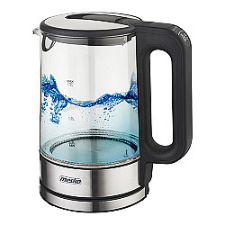 Mesko Kettle MS 1301b Electric 1850 W 1.7 L Glass/Stainless steel 360° rotational base Black