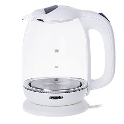 Mesko Kettle MS 1302w Electric 2200 W 1.7 L Glass 360° rotational base White