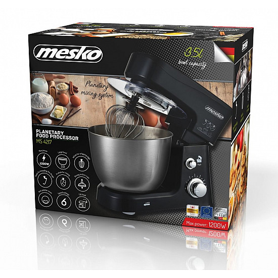Mesko MS 4217 1200 W Number of speeds 6 Bowl capacity 3.5 L Stainless steel/Black