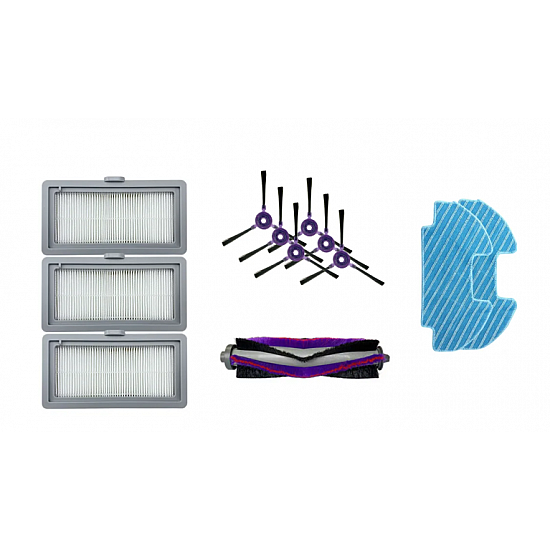Midea Spare Parts Kit: 6x Side Brush, 1x Main Brush, 3x HEPA Filter, 2x Mopping Cloth for I5C