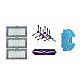 Midea Spare Parts Kit: 6x Side Brush, 1x Main Brush, 3x HEPA Filter, 2x Mopping Cloth for I5C