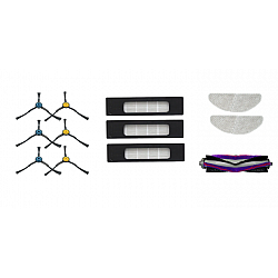 Midea Spare Parts Kit: 6x Side Brush, 1x Main Brush, 3x HEPA Filter, 2x Mopping Cloth for M7Pro/S8+
