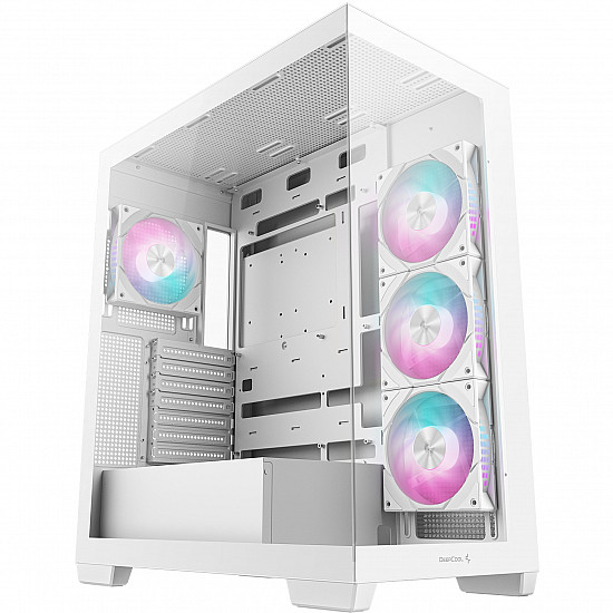 DEEPCOOL CG580 4F - ATX - 4x120mm ARGB fans - 2xUSB 3.0 - panoramic - tempered glass - white