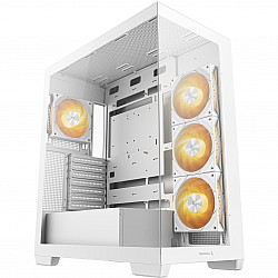 DEEPCOOL CG580 4F - ATX - 4x120mm ARGB fans - 2xUSB 3.0 - panoramic - tempered glass - white