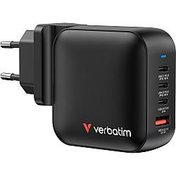 Verbatim Mini GaN Charger 100W 3xUSB-C PD, 1xUSB-A QC 3.0 32231