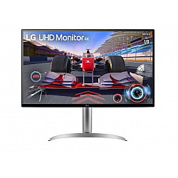 LCD Monitor LG 31.5 Panel VA 3840x2160 16:9 144 Hz Matte 5 ms Speakers Pivot Height adjustable Tilt Color Black / White 32UQ750P-W