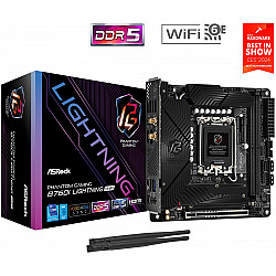 Pagrindinė plokštė ASRock B760I LIGHTNING WIFI DDR5 PCIe 5.0 WiFi 6E Mini-ITX