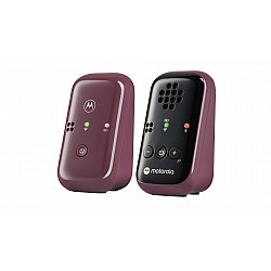 Motorola Travel Audio Baby Monitor PIP12 Crystal-clear HD sound; 10 hours of battery life; The portable, magnetic design powers off the units automatically Burgundy