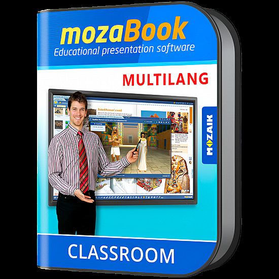 mozaBook MULTILANG - 40 languages / one device/ 1 Yearinteractive educational presentation software for teachers