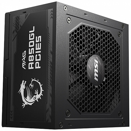 MSI MAG A850GL maitinimo blokas su 850W, 80 PLUS Gold, modulinis 2025