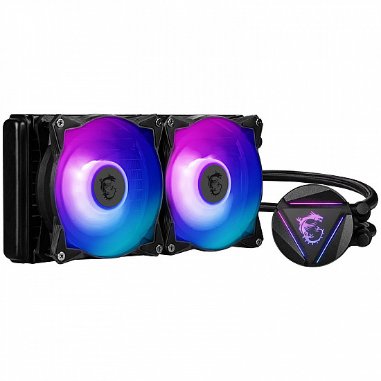 WATERCOOLING KIT FOR PROCESSOR WITH ARGB LIGHTING - 2 X 12 CM FANS - COMPATIBLE -INTEL 1150/1151/115