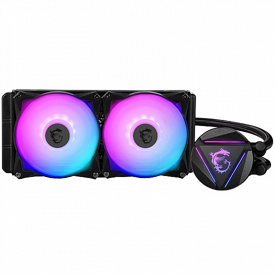 WATERCOOLING KIT FOR PROCESSOR WITH ARGB LIGHTING - 2 X 12 CM FANS - COMPATIBLE -INTEL 1150/1151/115