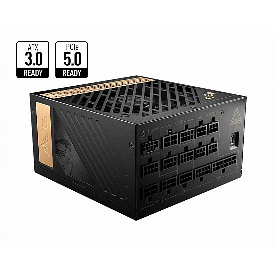 MSI MEG Ai1300P maitinimo blokas su 1300W, 80 PLUS Platinum 2025