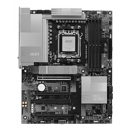 MSI PRO X870 P WIFI pagrindinė plokštė su DDR5, PCIe 5.0, WiFi 7 2025