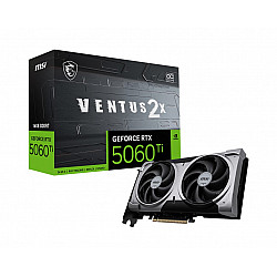 MSI GeForce RTX 5060 Ti 16G VENTUS 2X OC PLUS NVIDIA 16 GB GeForce RTX 5060 Ti GDDR7 HDMI ports quantity 1 PCI Express Gen 5 x16 (uses x8)