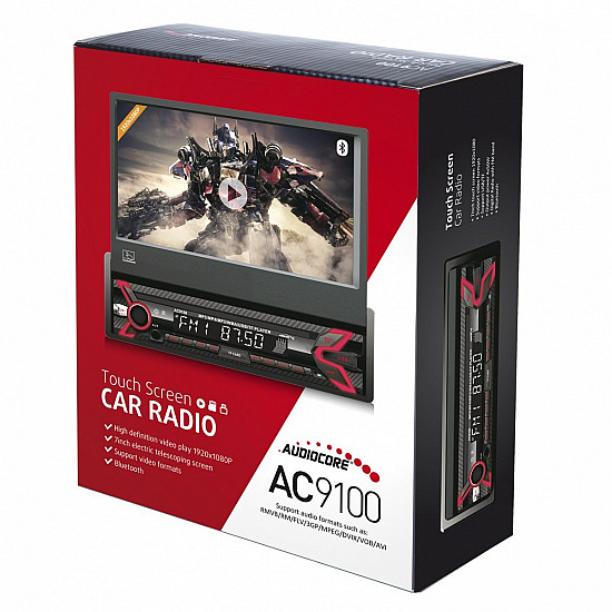 Audiocore AC9100 radio Car Digital Black, Red