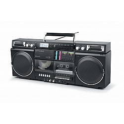 Muse M-380 GB Portable Bluetooth Radio CD Cassette Recorder AUX in Black Bluetooth