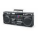 Muse M-380 GB Portable Bluetooth Radio CD Cassette Recorder AUX in Black Bluetooth