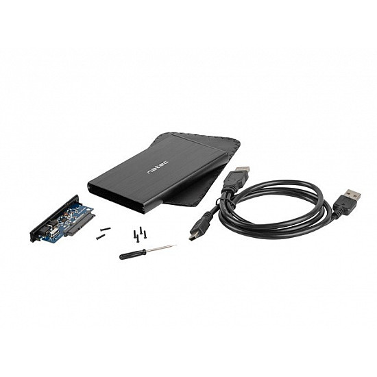 External pocket SATA HDD RHINO 2.5 USB 2.0 Aluminum Black