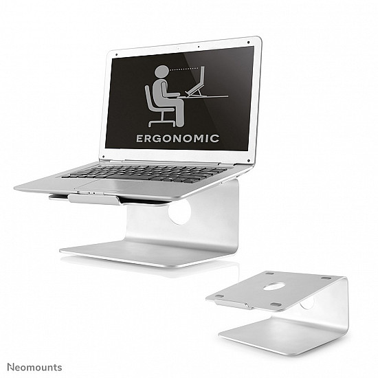 Neomounts NSLS050 Notebook desktop-mount, 10-17, 5 kg, Aluminium, Silver
