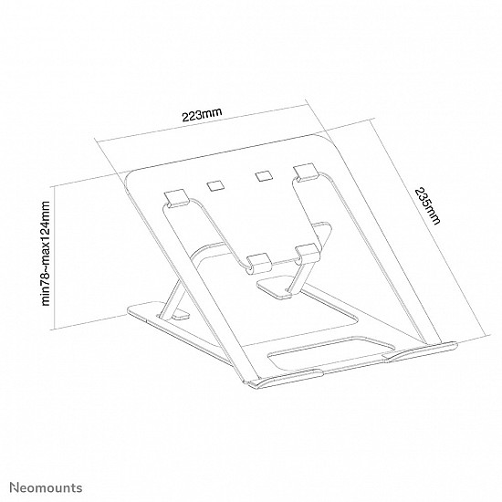 Neomounts NSLS085BLACK Laptop stand 10-17 - foldable - compact - universal
