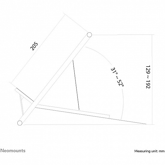 NEWSTAR NOTEBOOK DESK STAND (ERGONOMIC, CAN BE POSITIONED IN 6 STEPS)