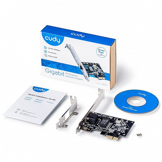 CUDY PE10 - Eingebaut - Kabelgebunden - PCI Express - Ethernet - 1000 Mbit/s