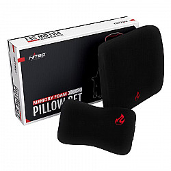 Nitro Concepts Memory Foam Pillow Set Black/Red - foam cushion set