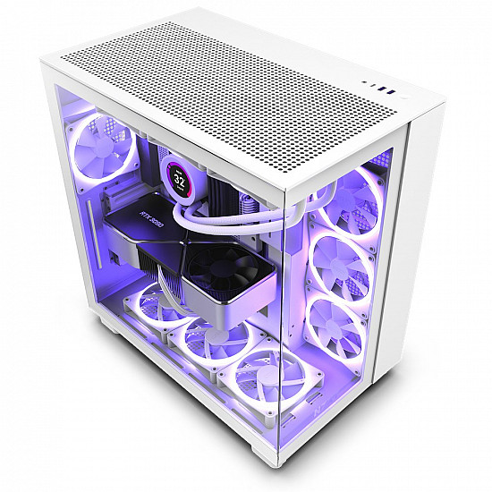 NZXT H9 FLOW MidiTower ATX MicroATX MiniITX Color White CM-H91FW-01