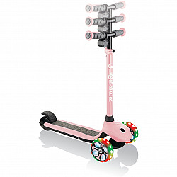 One K E-Motion Plus 4 Plus, E-Scooter rosa, mit Leuchtrollen