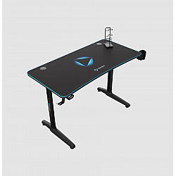 Onex | Gaming Desk w/Cup holder, headset hook, Gamepad holder, Full coverage mouse pad | GD1200H | Black