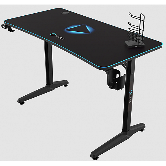 Onex | Gaming Desk w/Cup holder, headset hook, Gamepad holder, Full coverage mouse pad | GD1200H | Black