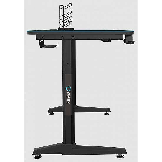 Onex | Gaming Desk w/Cup holder, headset hook, Gamepad holder, Full coverage mouse pad | GD1200H | Black