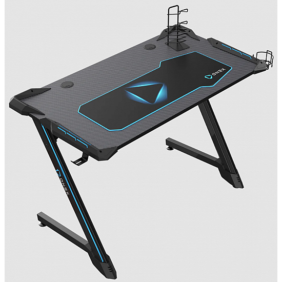 Onex | RGB Gaming Desk w/Cup holder, headset hook, Gamepad holder, 114cm(w) | GD1200Z | Black