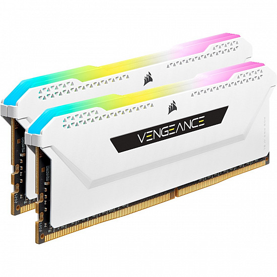 Corsair Vengeance RGB PRO SL operatyvinė atmintis su 32GB, 3200MHz, balta 2025