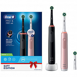 Szczoteczka Oral-B Pro 3 3900N Black/Pink +2 rączka