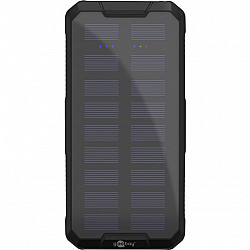 Outdoor Schnelllade-Powerbank 20.000 mAh mit Solar schwarz, USB-C PD, QC 3.0