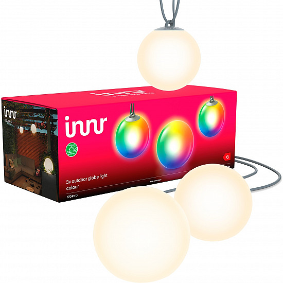 Outdoor Smart Globe Light Color 3er-Pack, LED-Leuchte ersetzt 33 Watt