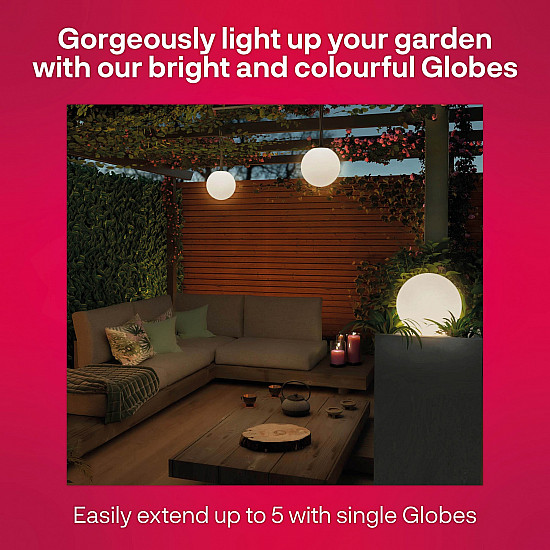 Outdoor Smart Globe Light Color 3er-Pack, LED-Leuchte ersetzt 33 Watt