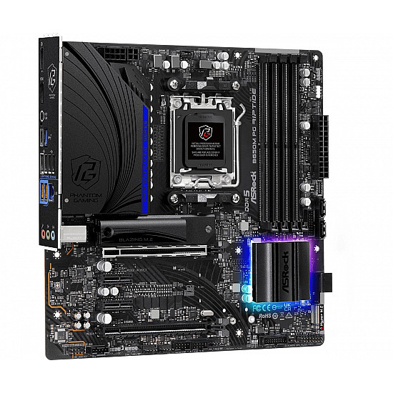 ASRock B650M PG Riptide pagrindinė plokštė su DDR5, PCIe 5.0, Gen5 M.2 2025