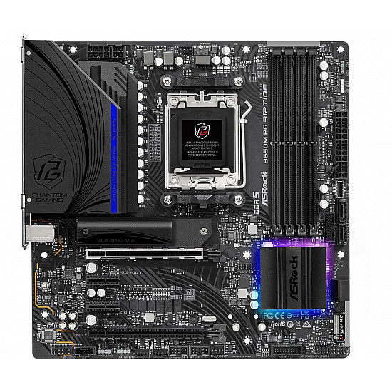 ASRock B650M PG Riptide pagrindinė plokštė su DDR5, PCIe 5.0, Gen5 M.2 2025