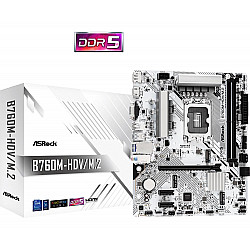 Pagrindinė plokštė ASRock B760M-HDV/M.2 DDR5 PCIe 4.0 USB-C Micro-ATX