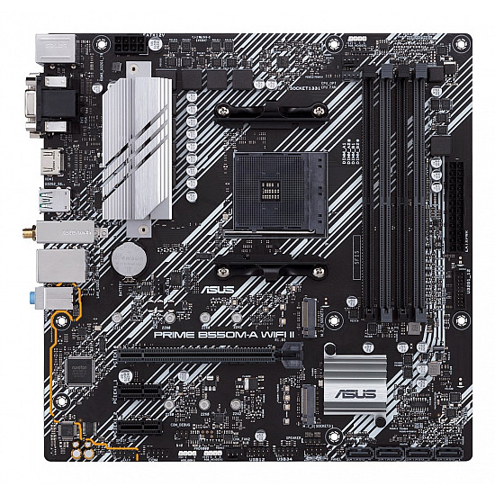 ASUS PRIME B550M-A WIFI II AM4 micro ATX pagrindinė plokštė su DDR4 ir WiFi 6
