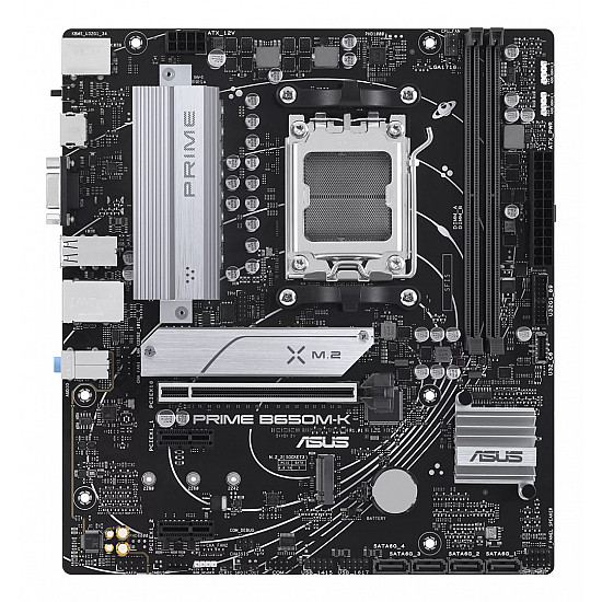 ASUS PRIME B650M-K AM5 DDR5 mATX plokštė su PCIe 5.0 2025